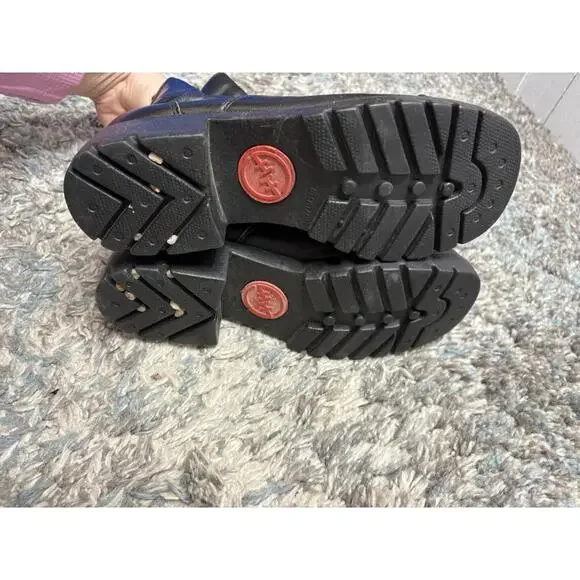 Double H Boots Womens 9 Combat Double Zip Chunky Biker Motorcycle Goth Edgy - Picture 2 of 10